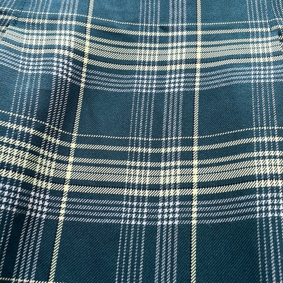 BP green plaid mini dress with puff sleeves size small - Picture 2 of 3